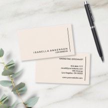Modern Minimalist Chic Cream Professional