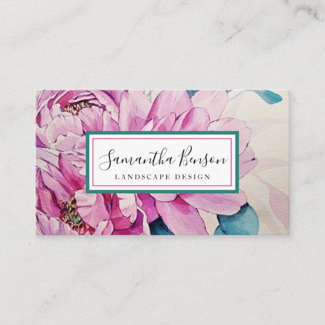 Modern Minimalist Chic Elegant Landscape Business Card (Front)