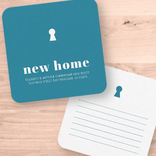 Modern Minimalist Chic Key Hole New Home Card
