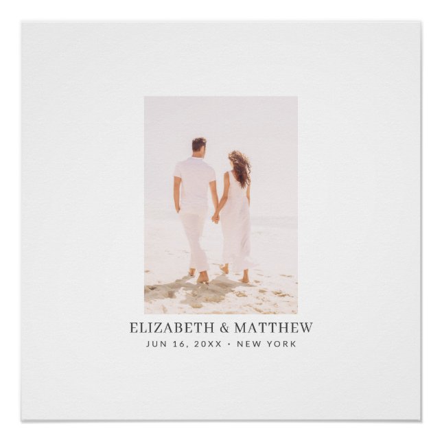 Modern Minimalist Chic Photo Alternative Guestbook (Front)