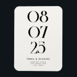 Modern Minimalist Chic Save the Date Magnet<br><div class="desc">Modern wedding save the date magnet featuring elegant chic design and minimalist style.</div>