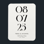 Modern Minimalist Chic Save the Date Magnet<br><div class="desc">Modern wedding save the date magnet featuring elegant chic design and minimalist style.</div>