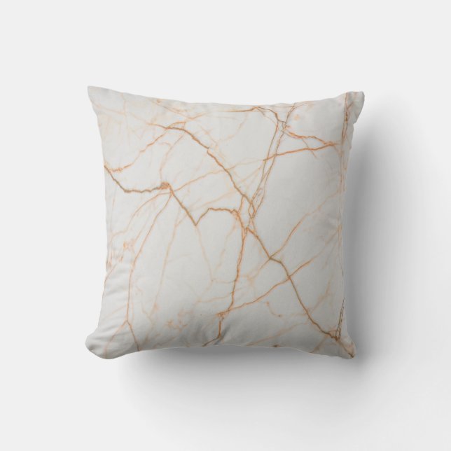 modern minimalist chic scandinavian white marble cushion (Front)