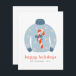 Modern Minimalist Chic Ugly Knitted Sweater Holiday Card<br><div class="desc">Design is composed of Modern Minimalist Chic Ugly Knitted Sweater

Available here:
http://www.zazzle.com/store/selectpartysupplies</div>
