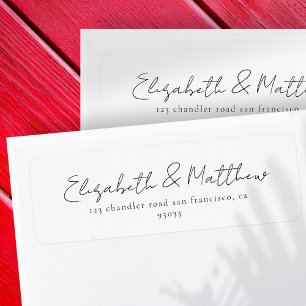 Modern Minimalist Chic Wedding Return Address