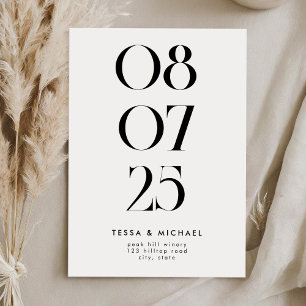 Modern Minimalist Chic Wedding Save The Date