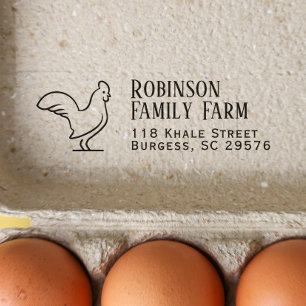 Modern & Minimalist Chicken Family Farm Egg Carton Self-inking Stamp
