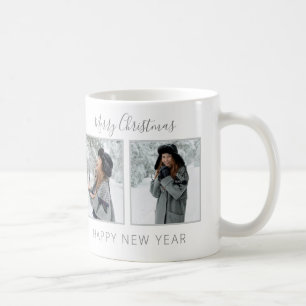 Modern Minimalist Christmas 4-Photo Coffee Mug
