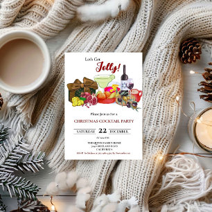 Modern Minimalist christmas cocktail party Invitation