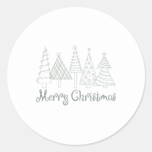Modern Minimalist Christmas Cosy Classic Round Sticker