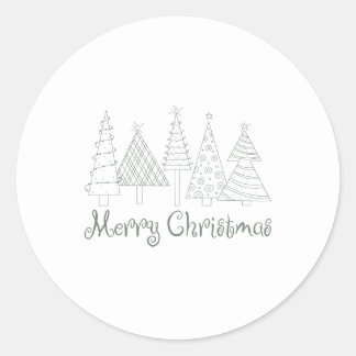 Modern Minimalist Christmas Cosy Classic Round Sticker