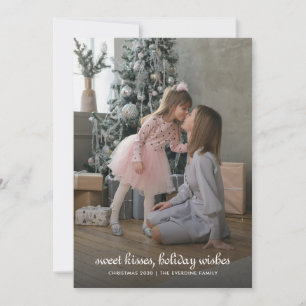 Modern Minimalist Christmas Family Photo Card