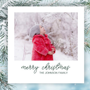 Modern Minimalist Christmas Holiday Photo Card