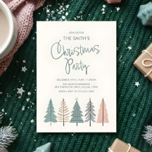 Modern Minimalist Christmas Party Invitation
