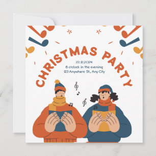 Modern Minimalist Christmas Party Invitation