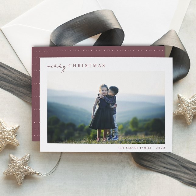 Modern Minimalist Christmas Photo Holiday Card (Creator Uploaded)