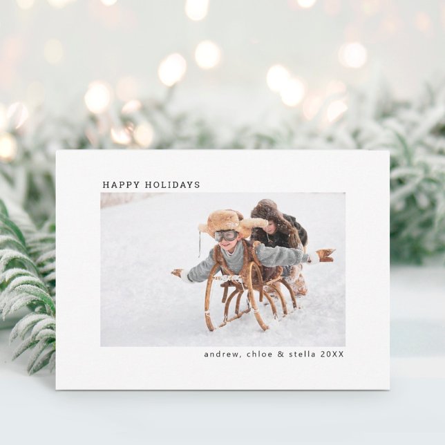 Modern Minimalist Christmas Photo Holiday Card (Creator Uploaded)