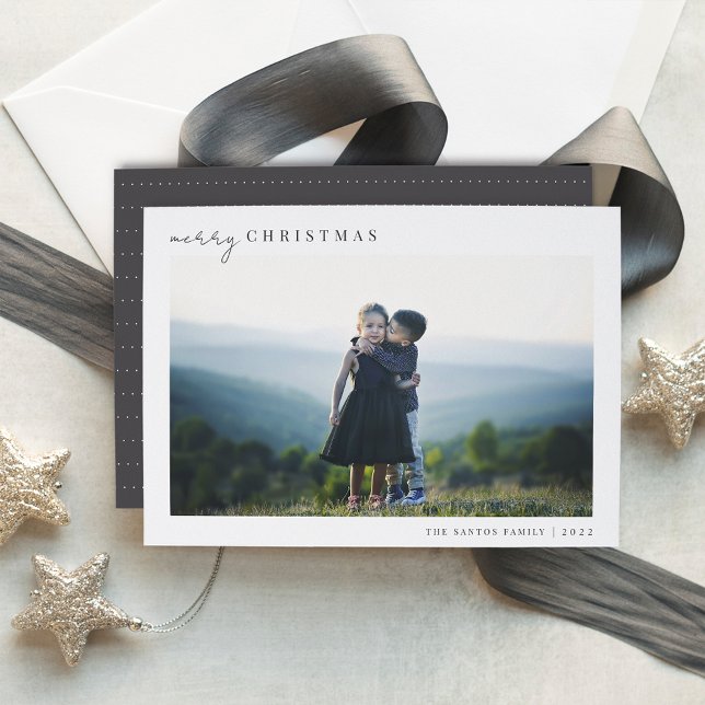 Modern Minimalist Christmas Photo Holiday Card (Creator Uploaded)