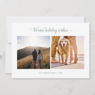 Modern Minimalist Christmas Photo Simple Script Holiday Card