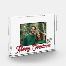 Modern minimalist Christmas photo template