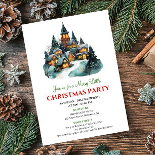 Modern minimalist Christmas scene holiday invites