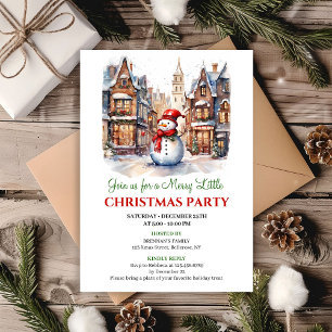 Modern minimalist Christmas scene invitation
