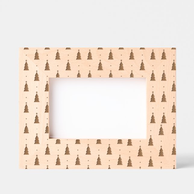Modern Minimalist Christmas Tree Etched Frames (Front)