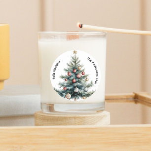 Modern Minimalist Christmas Tree Holiday Gift Tag