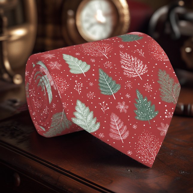 Modern Minimalist Christmas Tree Tie for Men (Creator Uploaded)