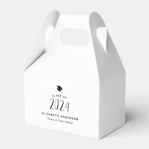 Modern Minimalist Class of 2024 Graduation Party Favour Box
