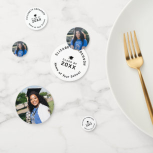 Modern Minimalist Class of 2024 Graduation Photo Confetti