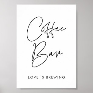 Modern Minimalist Coffee Bar sign