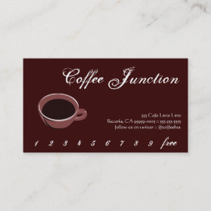 Modern Minimalist Coffee Drink Loyalty Card