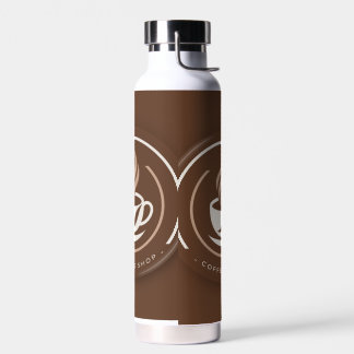 Modern Minimalist Coffee Shop Logo  Water Bottle