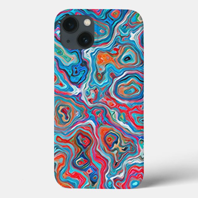 Modern Minimalist Colourful Liquid Abstract Case-Mate iPhone Case (Back)