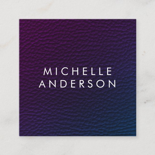 Modern Minimalist Colourful Texture Square Business Card (Front)