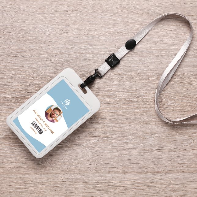 Modern Minimalist Company Employee Badge ID Badge (Creator Uploaded)
