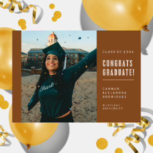 MODERN MINIMALIST CONGRATS GRADUATE INVITATION