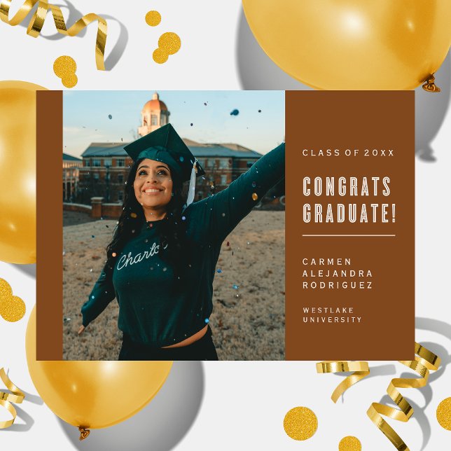 MODERN MINIMALIST CONGRATS GRADUATE INVITATION (Creator Uploaded)