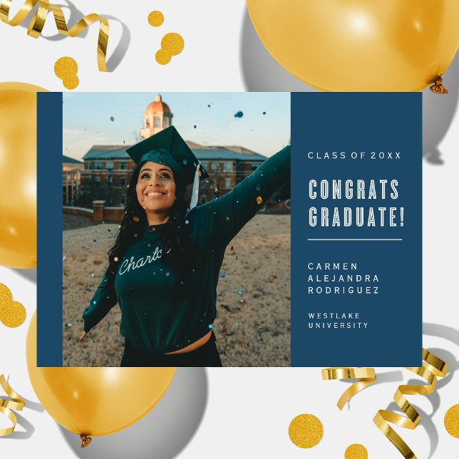 MODERN MINIMALIST CONGRATS GRADUATE INVITATION (Creator Uploaded)