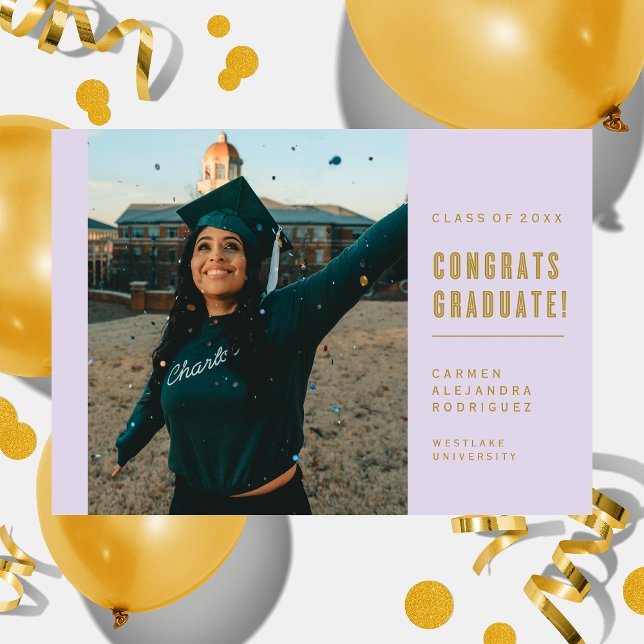 MODERN MINIMALIST CONGRATS GRADUATE INVITATION (Creator Uploaded)