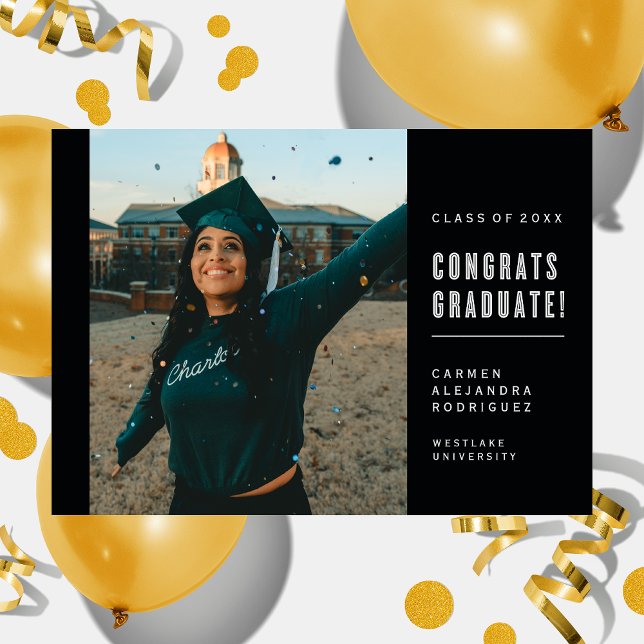 MODERN MINIMALIST CONGRATS GRADUATE INVITATION (Creator Uploaded)