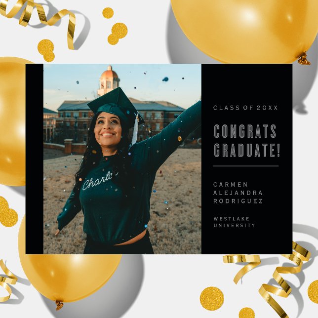 MODERN MINIMALIST CONGRATS GRADUATE INVITATION (Creator Uploaded)