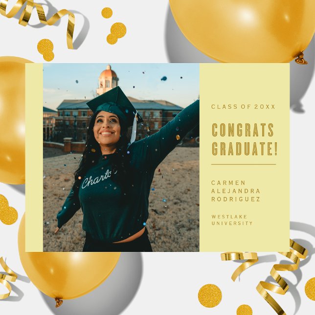 MODERN MINIMALIST CONGRATS GRADUATE INVITATION (Creator Uploaded)