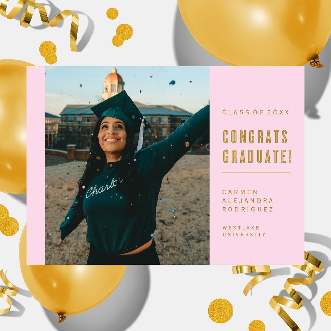 MODERN MINIMALIST CONGRATS GRADUATE INVITATION (Creator Uploaded)