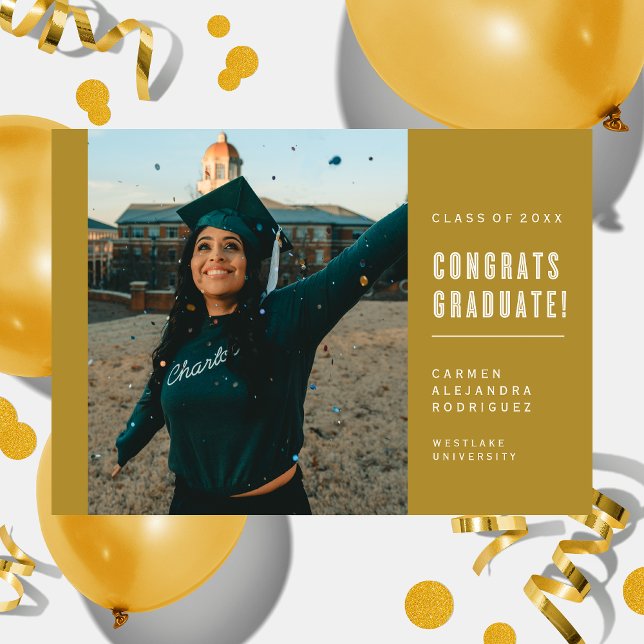 MODERN MINIMALIST CONGRATS GRADUATE INVITATION (Creator Uploaded)