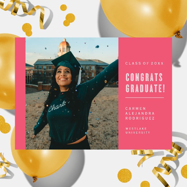 MODERN MINIMALIST CONGRATS GRADUATE INVITATION (Creator Uploaded)