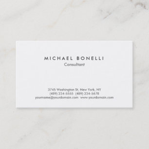 Modern Minimalist Consultant Business Card