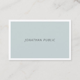 Modern Minimalist Cool Blue Green Clean Template Business Card