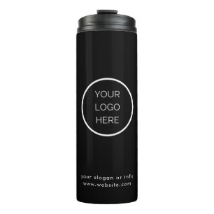 Modern Minimalist Corporate Business Logo Thermal Tumbler